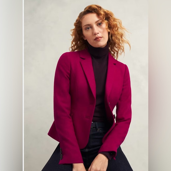 APT.9 one button blazer jacket fuchsia purple workwear career sz 6 - Picture 9 of 9